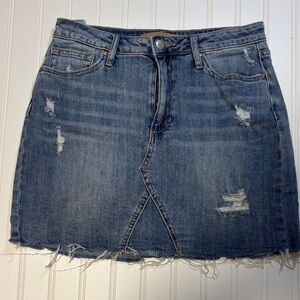 Joe's Jeans Blue Distressed Mini Skirt women’s size W 27